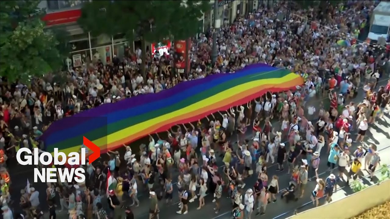 “Love is more important than power”: Thousands defy Hungary’s ban, march in Budapest Pride Parade