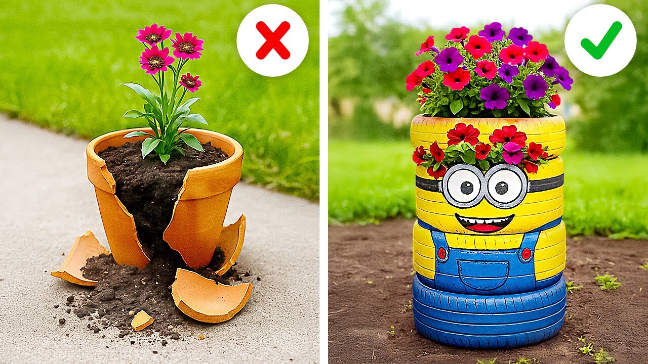 🌼 MAKE YOUR FRONT YARD POP! Easy & Beautiful DIY Garden Ideas ✂️🌸