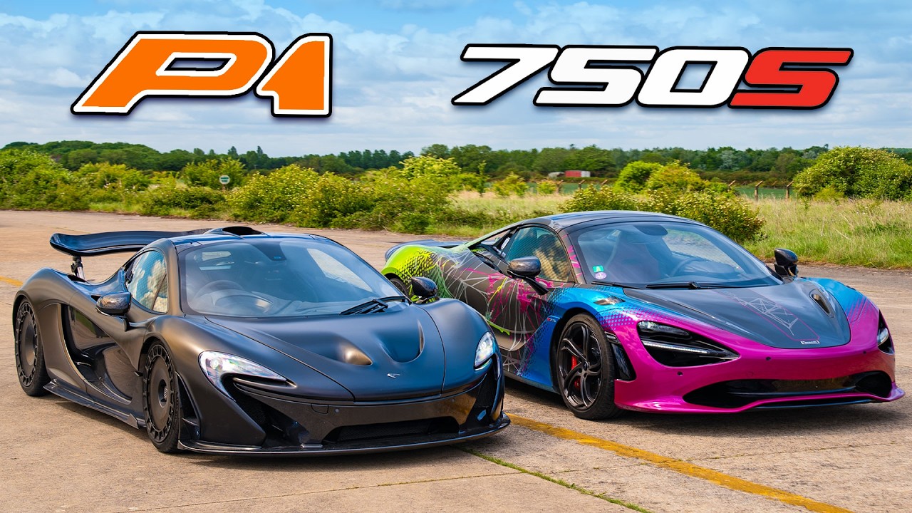McLaren P1 v McLaren 750S: DRAG RACE