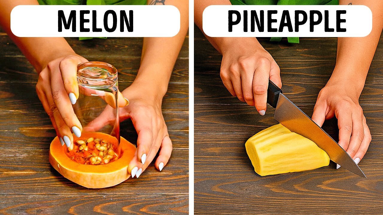 Mind-Blowing Fruit & Veggie Cutting Hacks You Need to Try! 🥝✨ #kitchenhacks