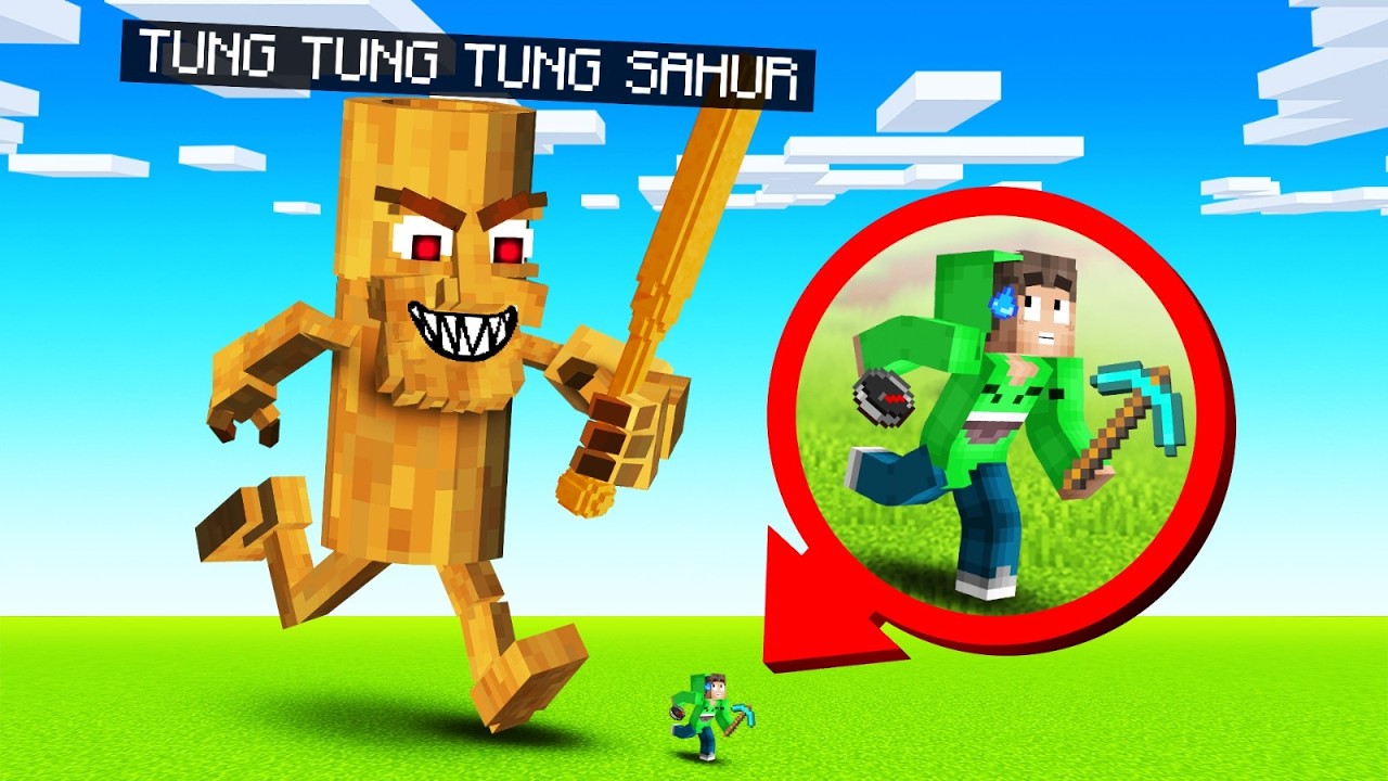 Minecraft MANHUNT vs. TUNG TUNG SAHUR