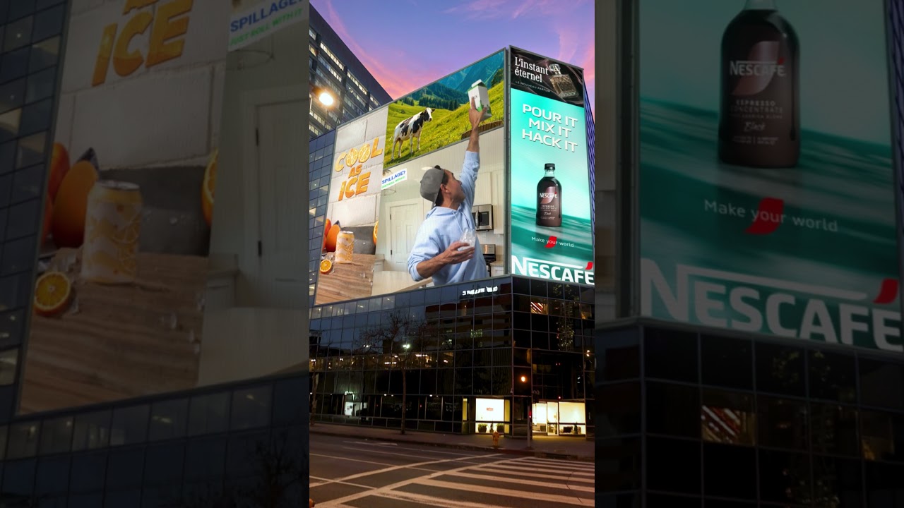 Mom, I made it! I’m on a billboard! 🤩 ☕ #NescaféIcedHacks