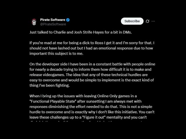 PirateSoftware Situation