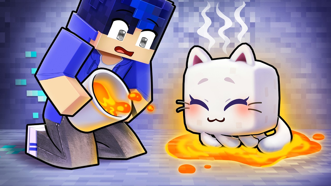 Playing as a HELPFUL GHAST Kitten in Minecraft!