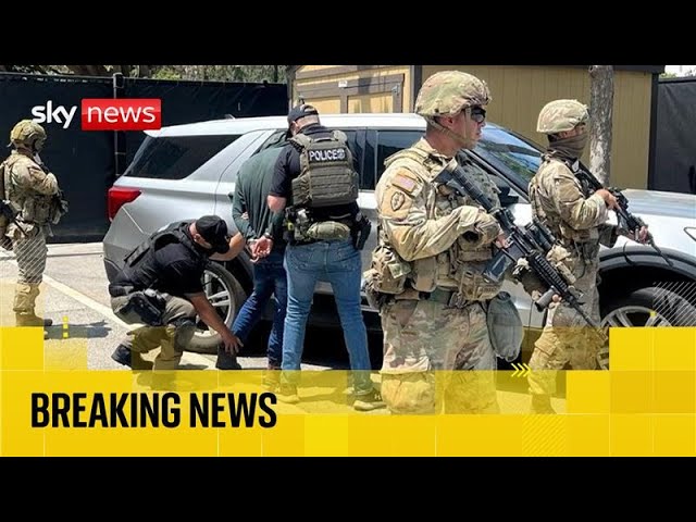 Riot police and National Guard set to enforce LA curfew as violence continues