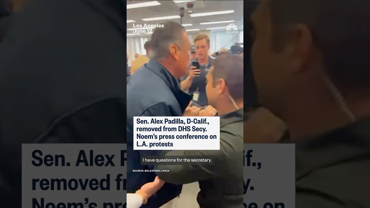 Sen. Alex Padilla, D-Calif., removed from DHS Secy. Noem’s press conference on L.A. protests