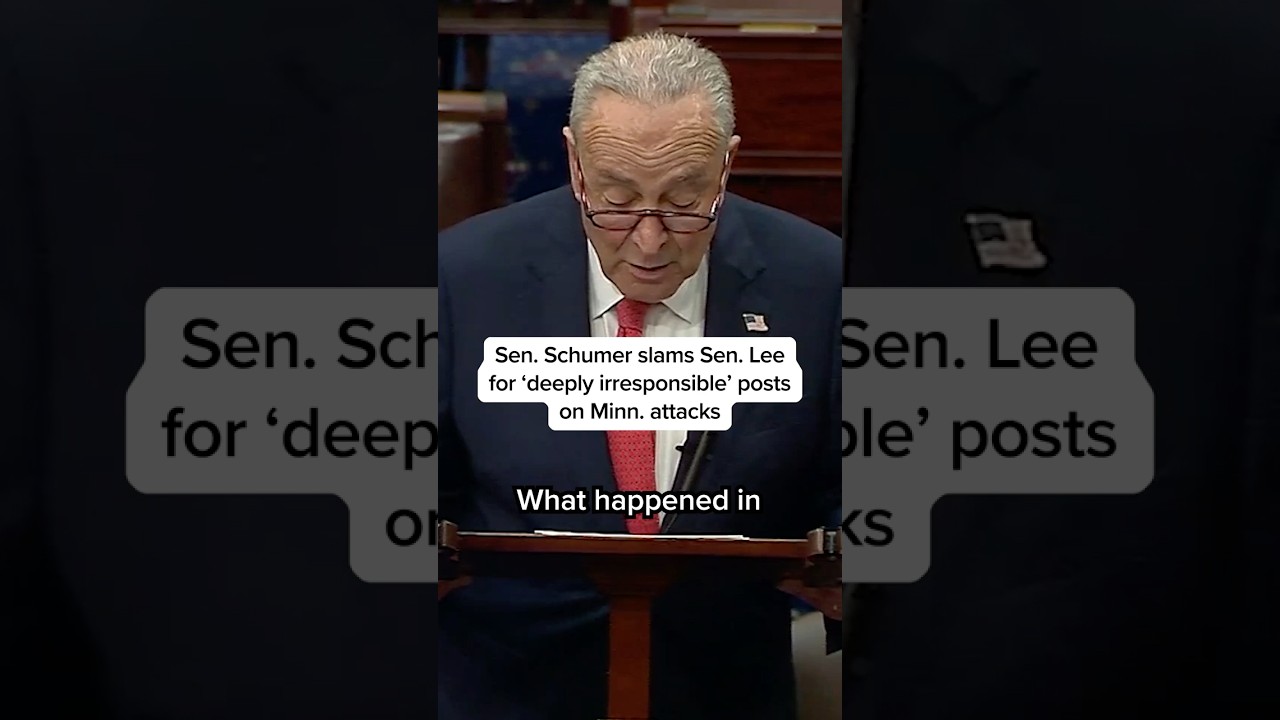 Sen. Schumer slams Sen. Lee for ‘deeply irresponsible’ posts on Minn. attacks