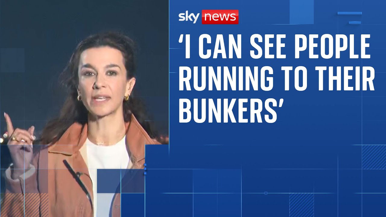 Sky News’ Yalda Hakim hears sirens overhead in Jerusalem