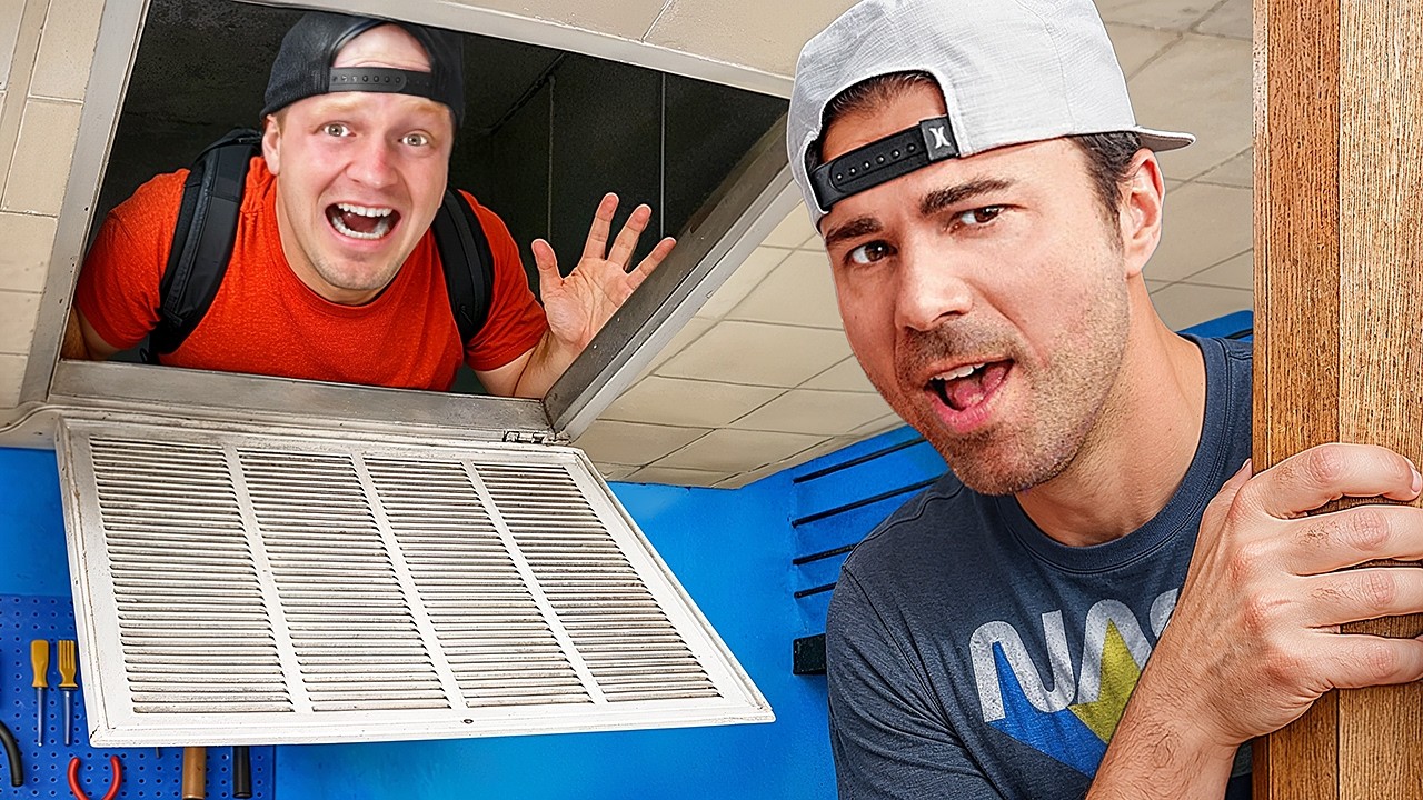 SNEAKING IN Mark Rober’s Secret Lab!