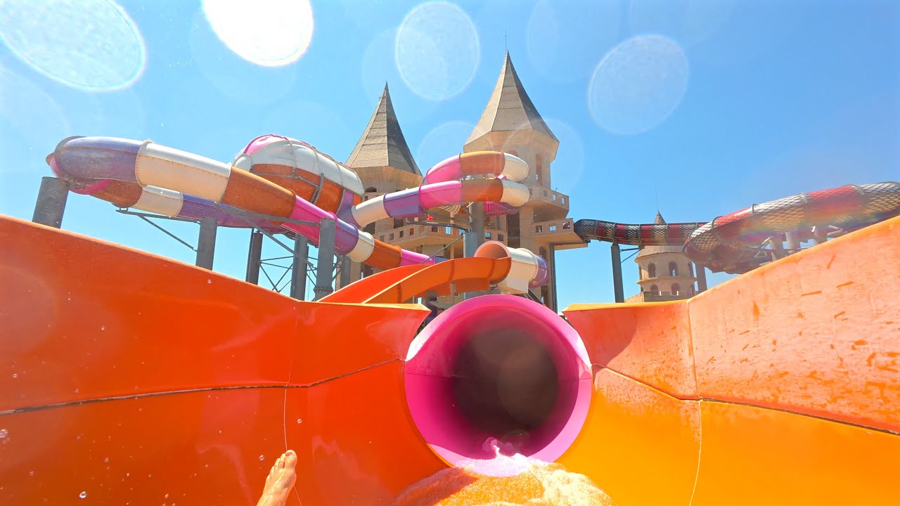 Space Shuttle Water Slide at Aquapark Nessebar 🇧🇬