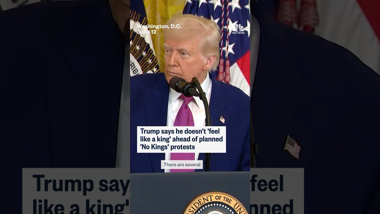 Trump says he doesn’t ‘feel like a king’ ahead of planned ‘No Kings’ protests