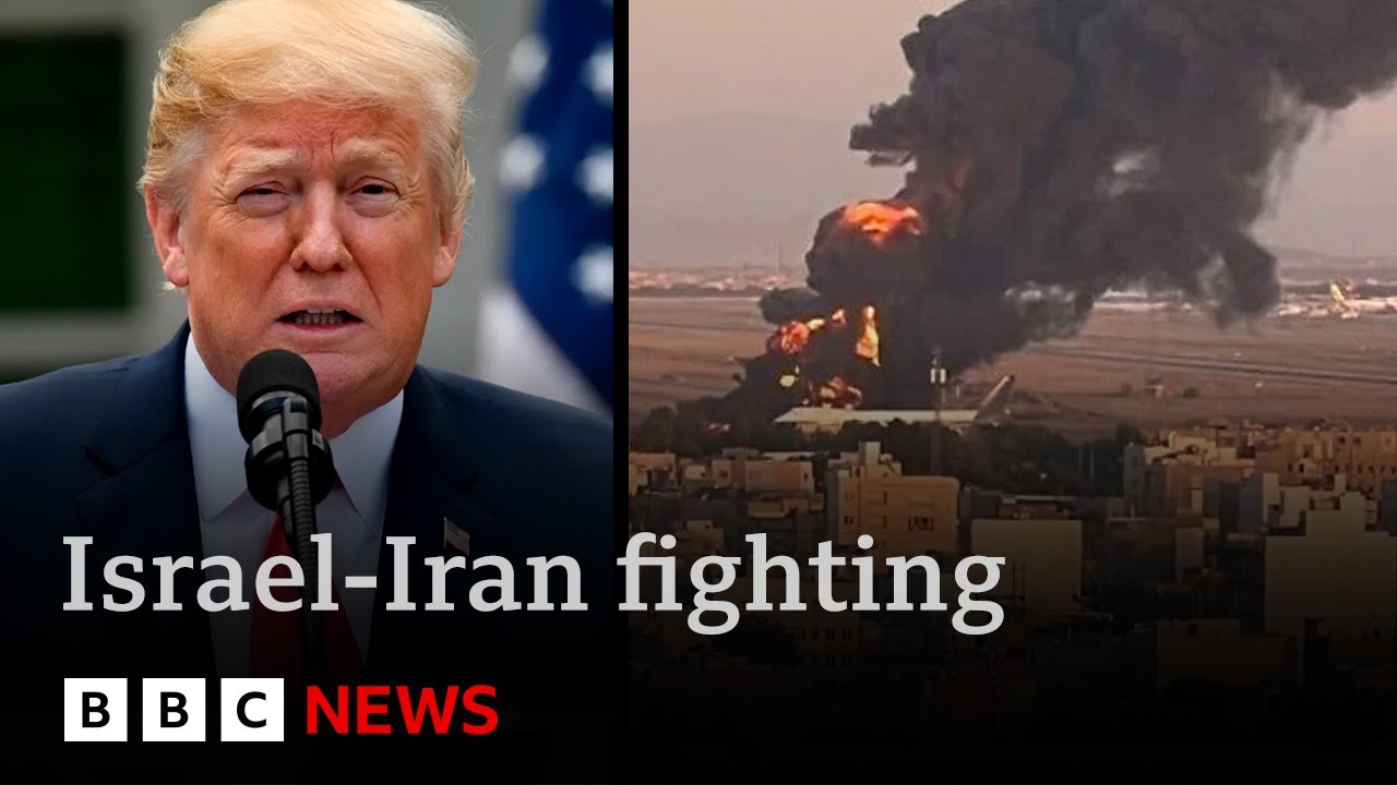 Trump says Iran “not winning war” as Israel hits state TV complex and multiple targets | BBC News