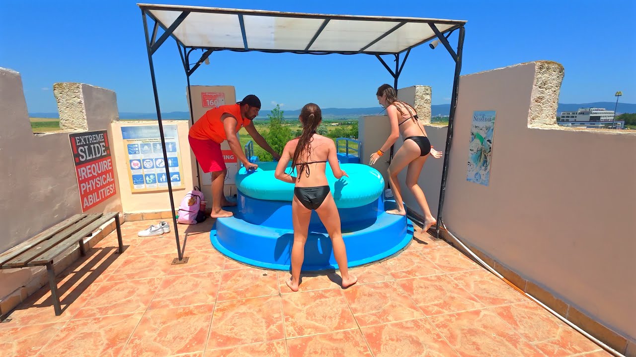 Tsunami Water Slide at Aquapark Nessebar 🇧🇬
