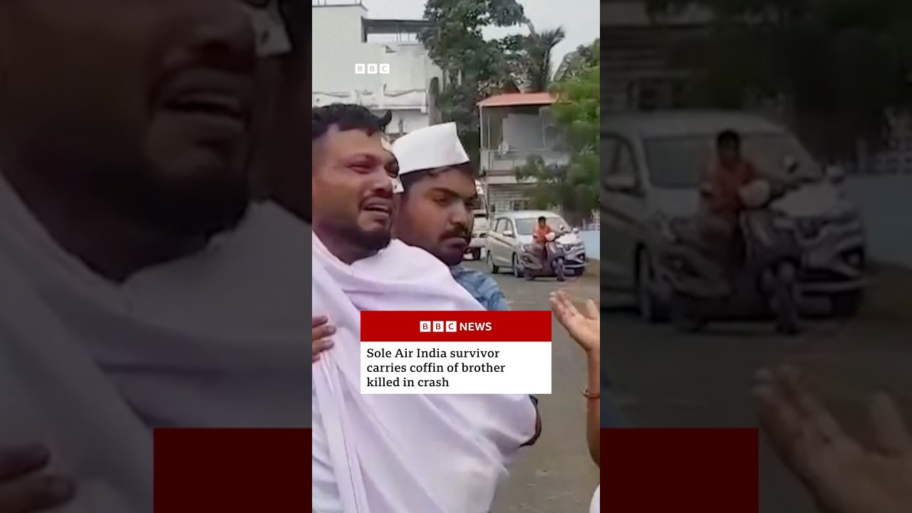 Vishwashkumar Ramesh survived the Air India plane crash, but his brother Ajay died. #India #BBCNews