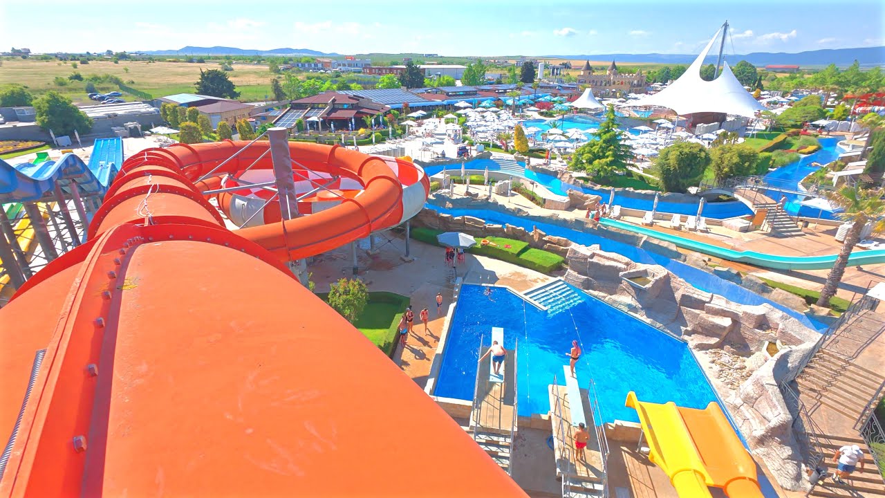 Volcano Water Slide at Aquapark Nessebar 🇧🇬