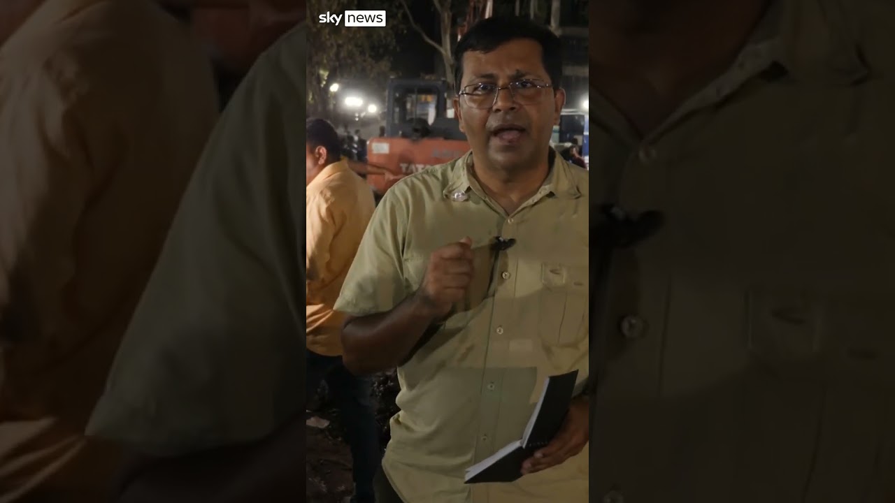 What is it like on the ground at the crash site of the Air India plane?