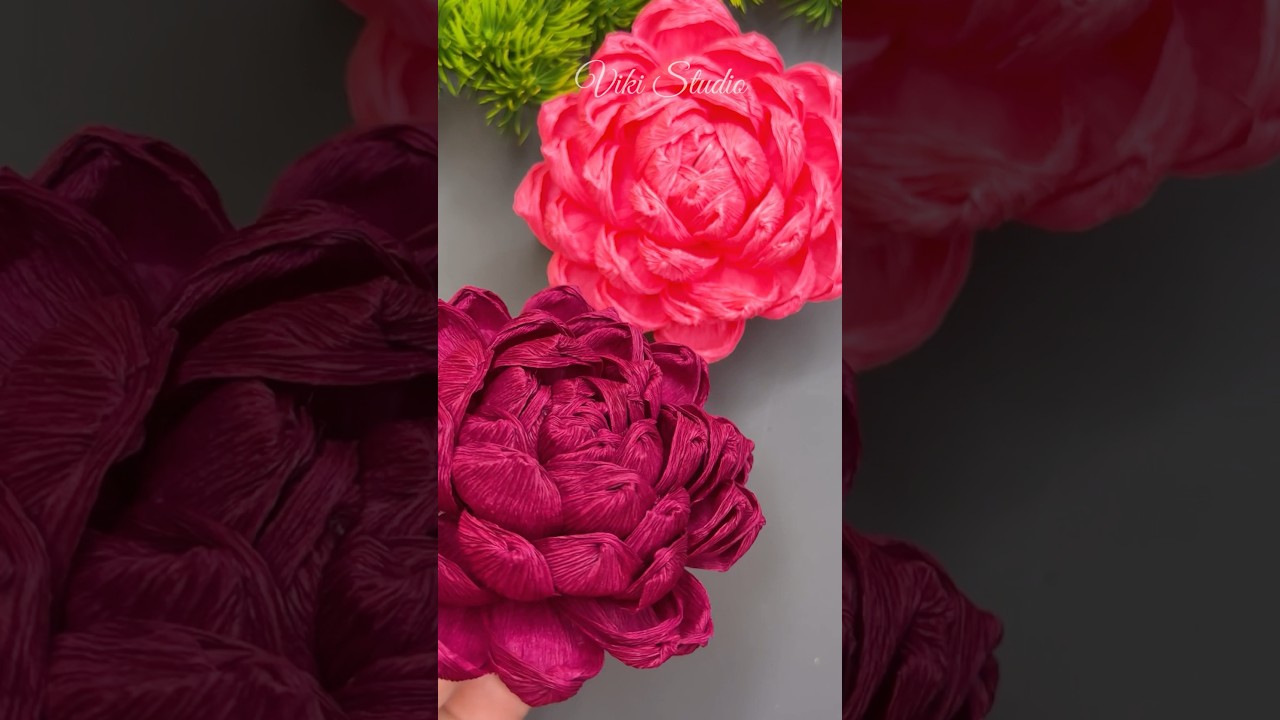 WoW! Amazing Easy Craft Ideas! Crepe Paper Flowers #diy #shorts #ytshorts