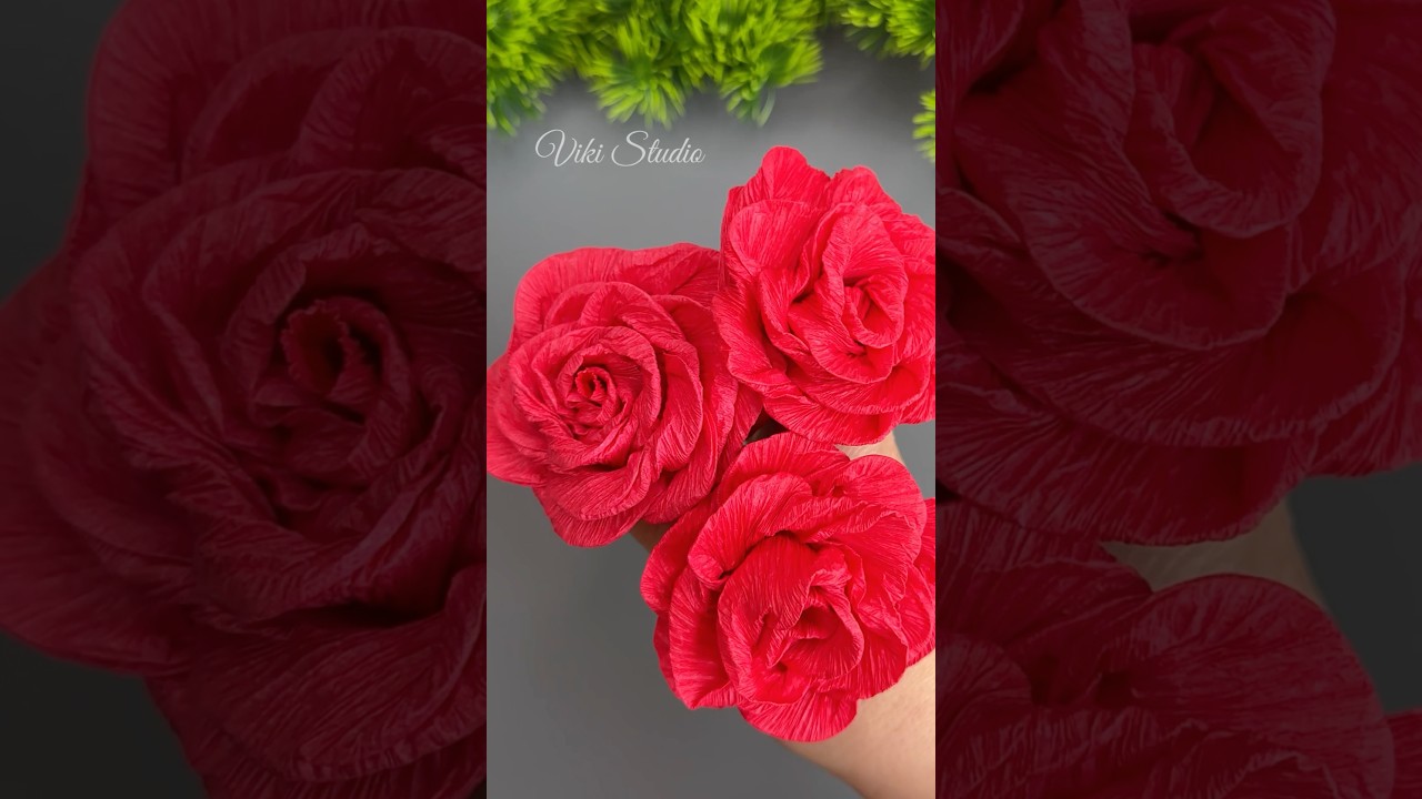 WoW! Amazing Easy Craft Ideas! Crepe Paper Flowers #shorts