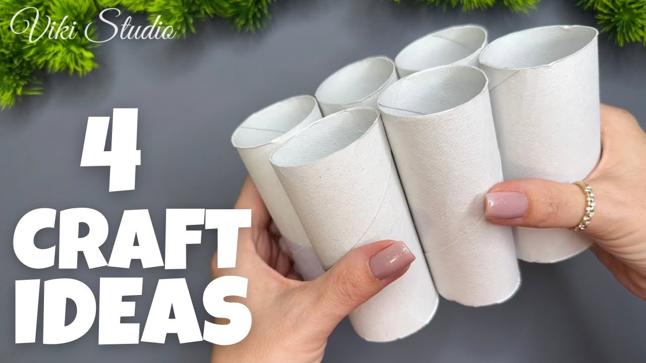 4 IDEAS 💥 Easy Recycling Crafts ♻️ with Paper Rolls – DIY Decorations!