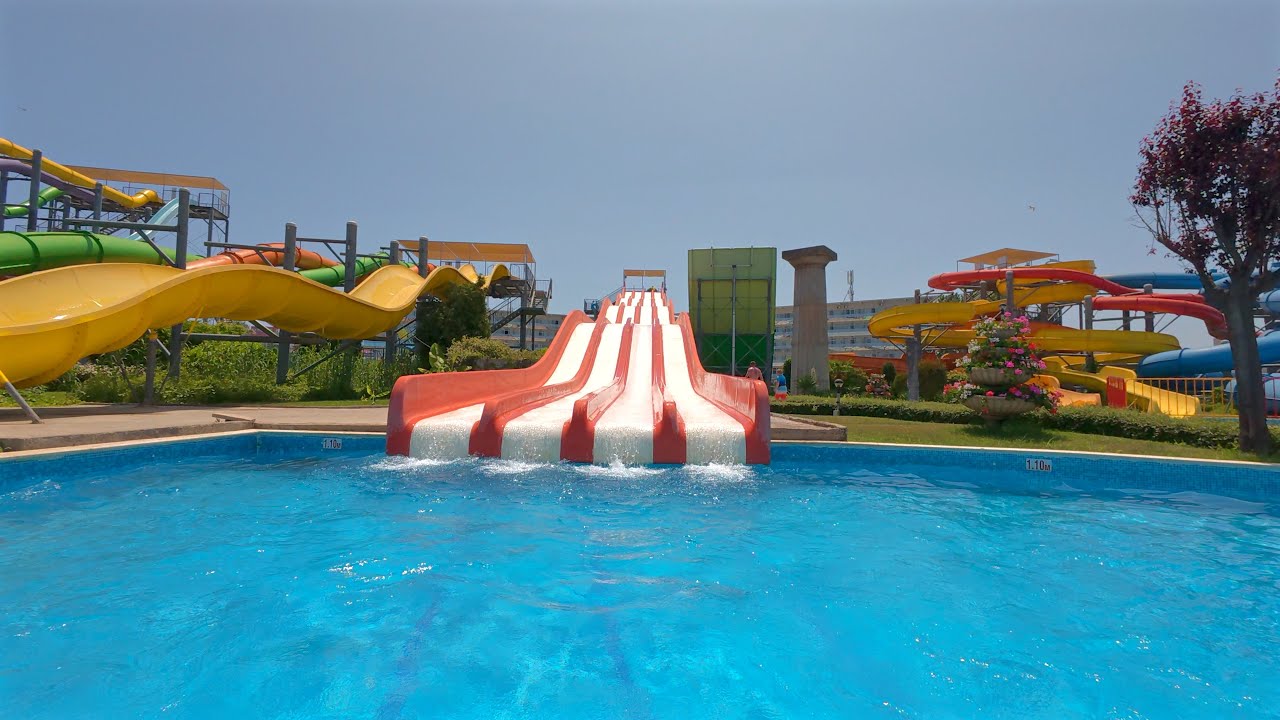 4 Lane Multislide at Action Aquapark 🇧🇬