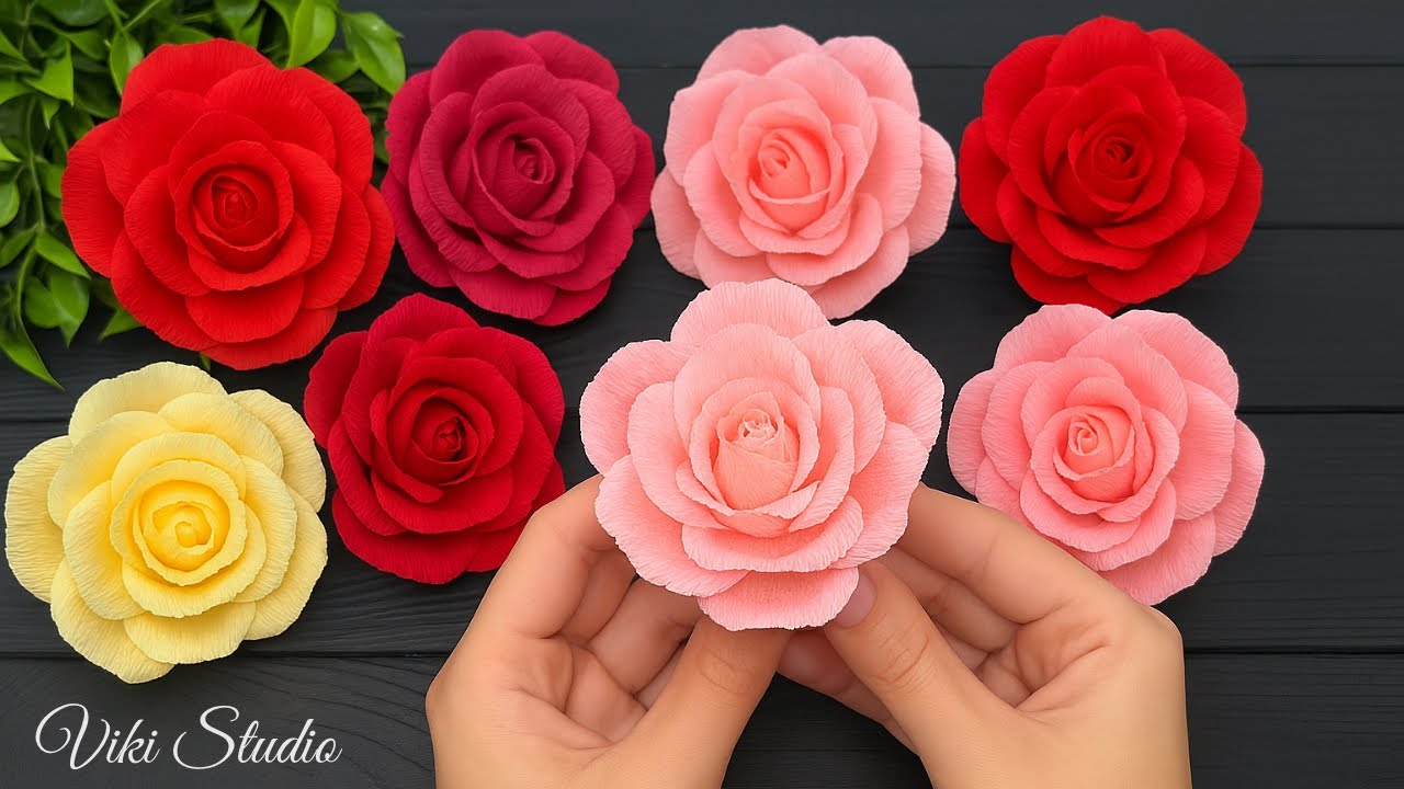 5 IDEAS 💥 Crepe Paper Decoration Ideas Crepe Paper Flowers