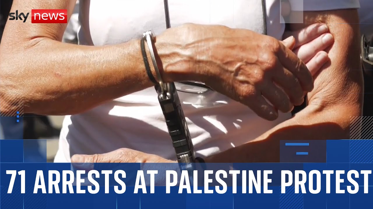 71 people have been arrested at a Palestine Action protest