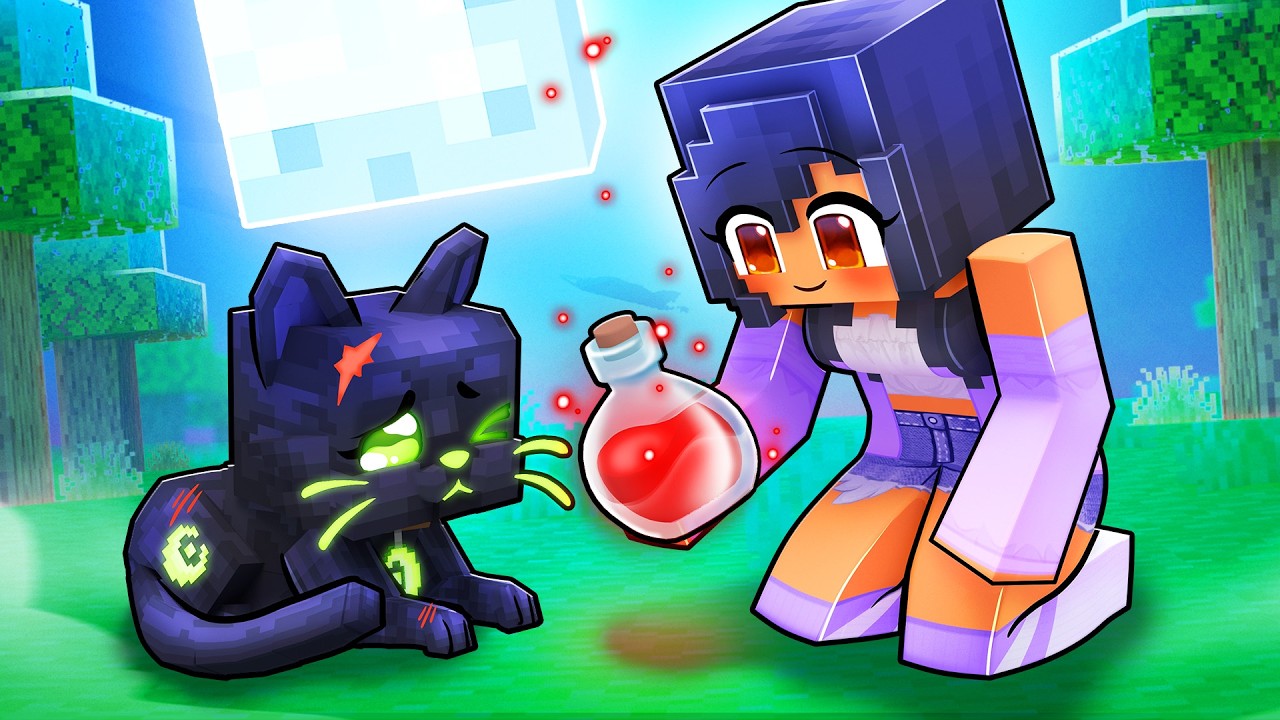 Adopting a BLACK CAT in Minecraft!