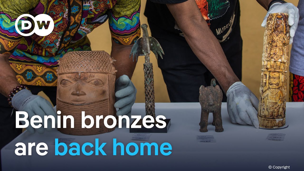 Ancient Benin bronzes get a welcome ceremony as they return to Nigeria | DW News
