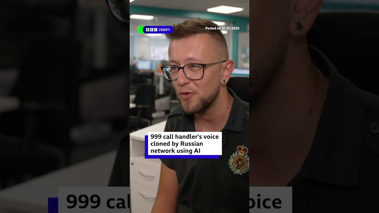 British 999 call handler’s voice cloned by Russian network using AI. #Russia #AI #BBCNews