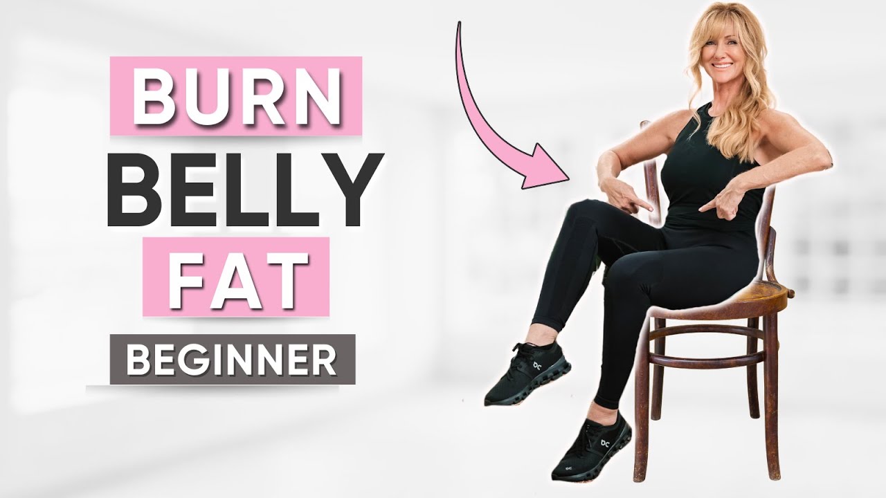 Burn Belly Fat Sitting Down! 15 Exercises For Beginners That Actually Work!