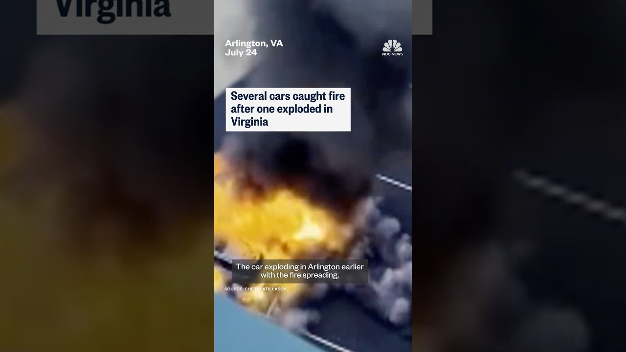 Car explodes in Virginia and fire spreads to other vehicles