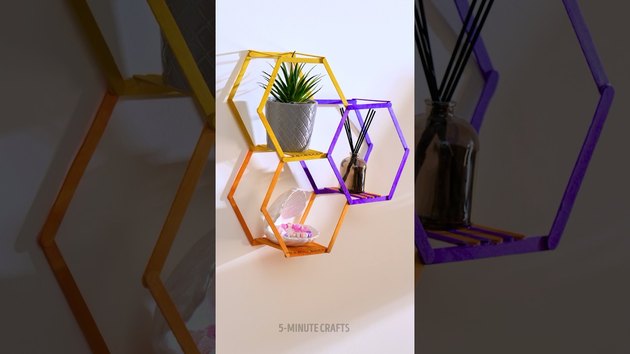 DIY wood stick shelf transformation—subscribe @pepperell.crafts! 🪵