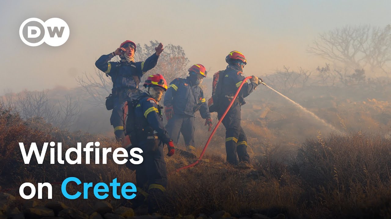 Dry wind threatens to bring new wildfires to Crete | DW News