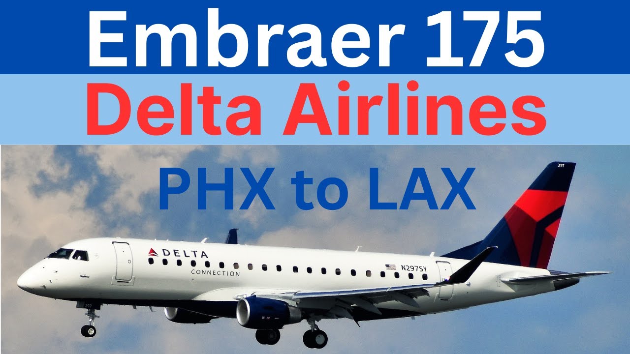 Embraer 175 Delta Airlines First Class: Phoenix to Los Angeles, run by Sky West