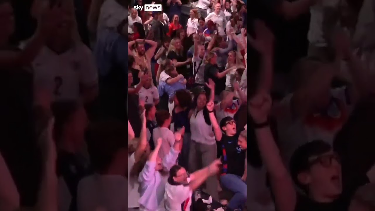 Euros: Fans react to England winning goal