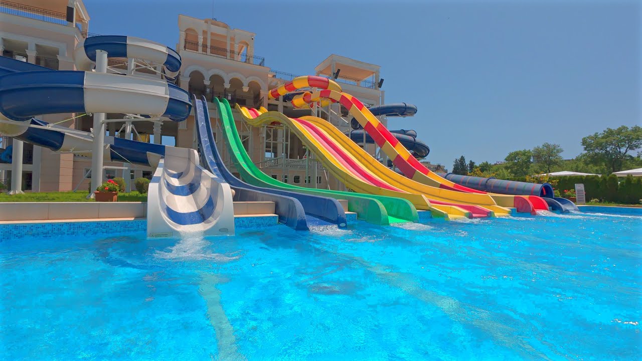 Family Slide at Sunset Aquapark Pomorie 🇧🇬