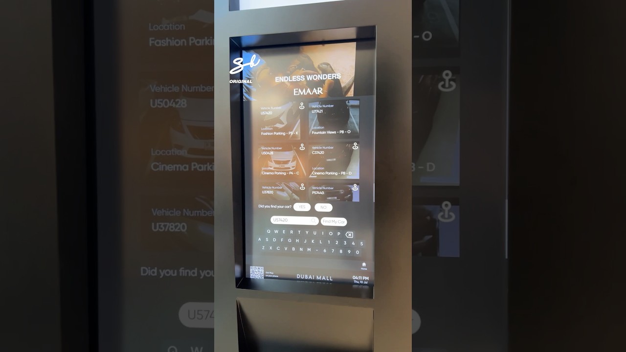 Finding Your Car In Dubai Mall! 🇦🇪 #cars #tech #parking