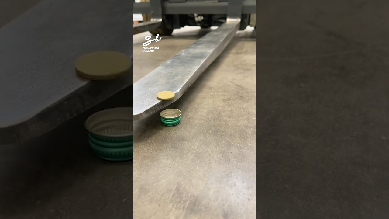 Forklift Coin Challenge! 🔥 #forklift #coins #challenge
