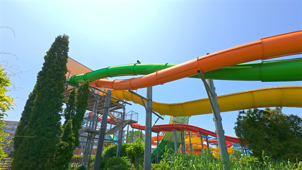 Free Fall Water Slide at Action Aquapark 🇧🇬