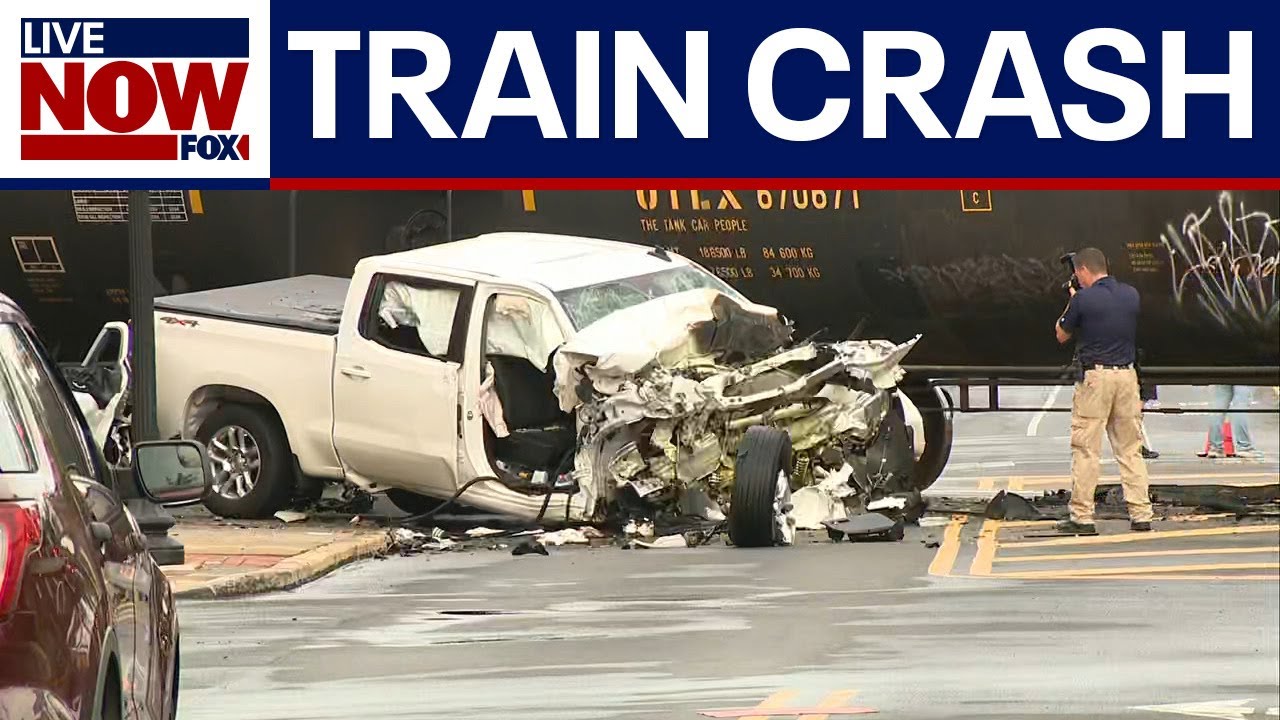 Freight train hits truck in Lansdale, Pennsylvania | LiveNOW from FOX