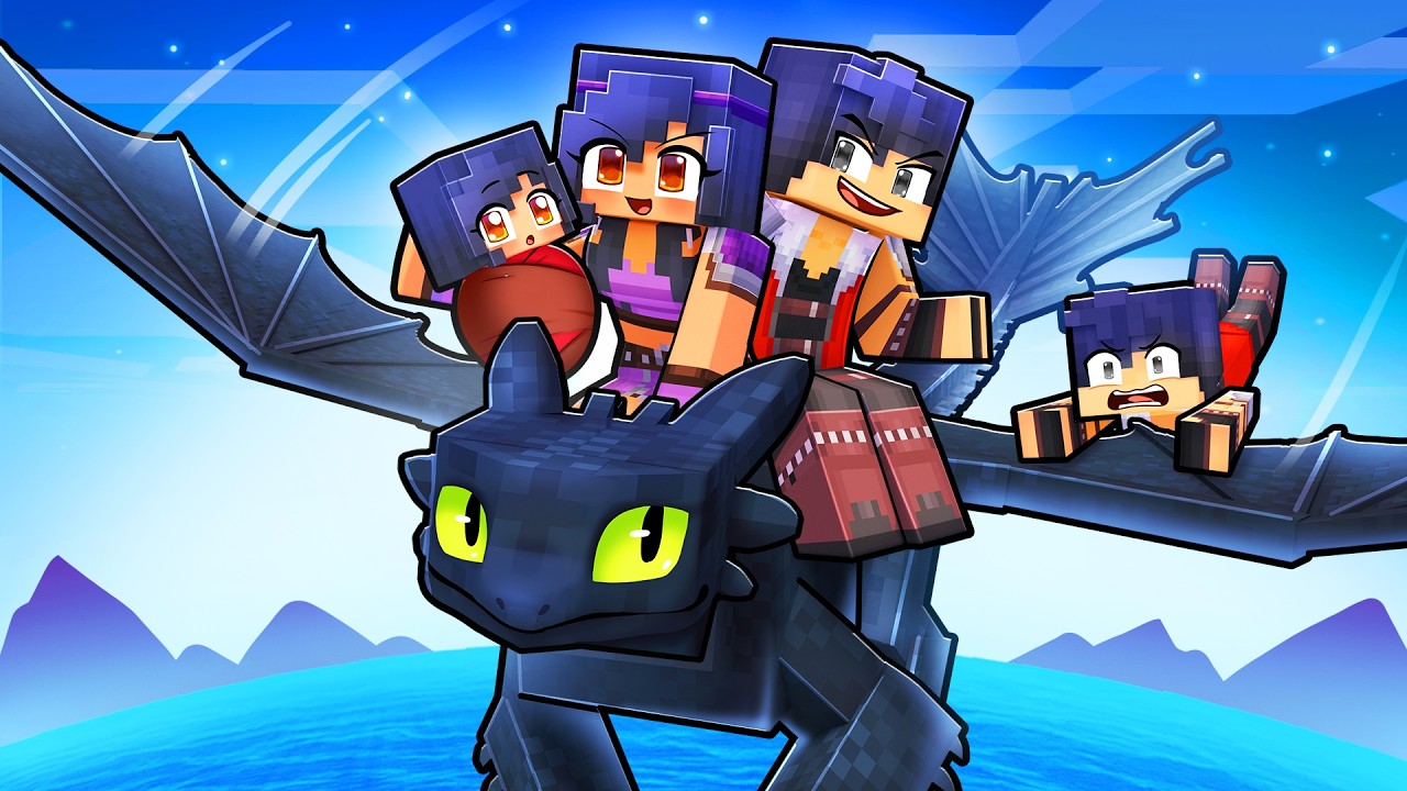 Having a DRAGON TRAINER FAMILY in Minecraft!