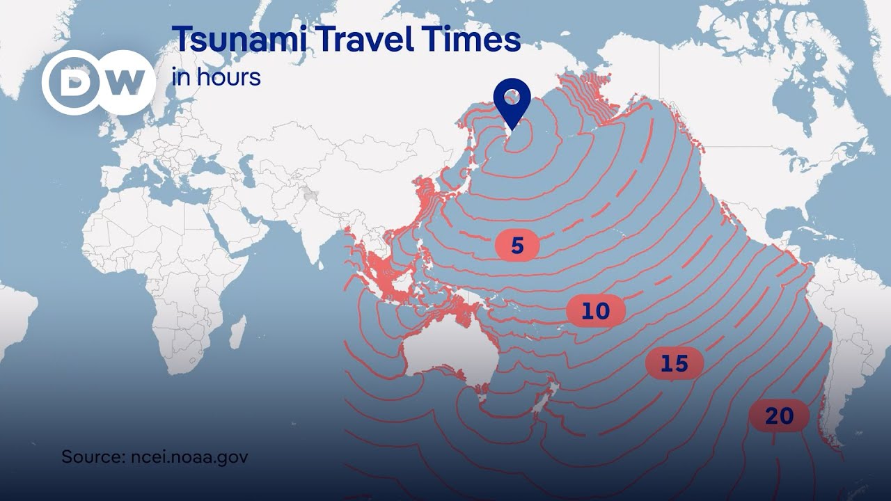 How the Tsunami travels after one of the strongest earthquakes ever recorded | DW News