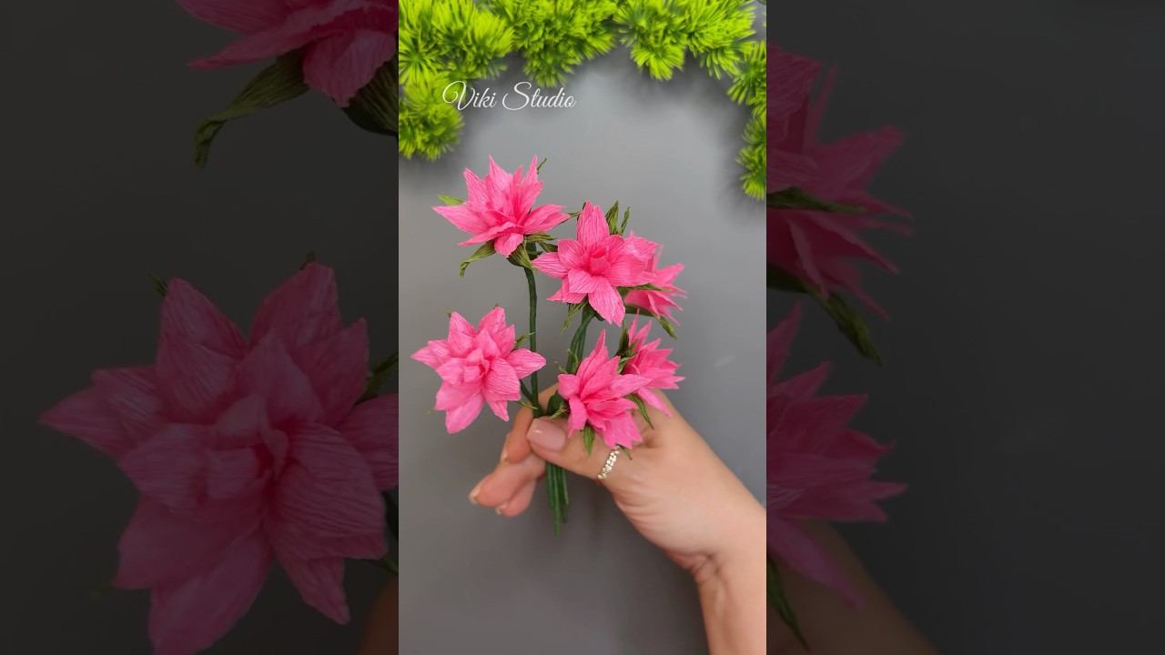 How to make Easy Crepe Paper Flowers #shorts