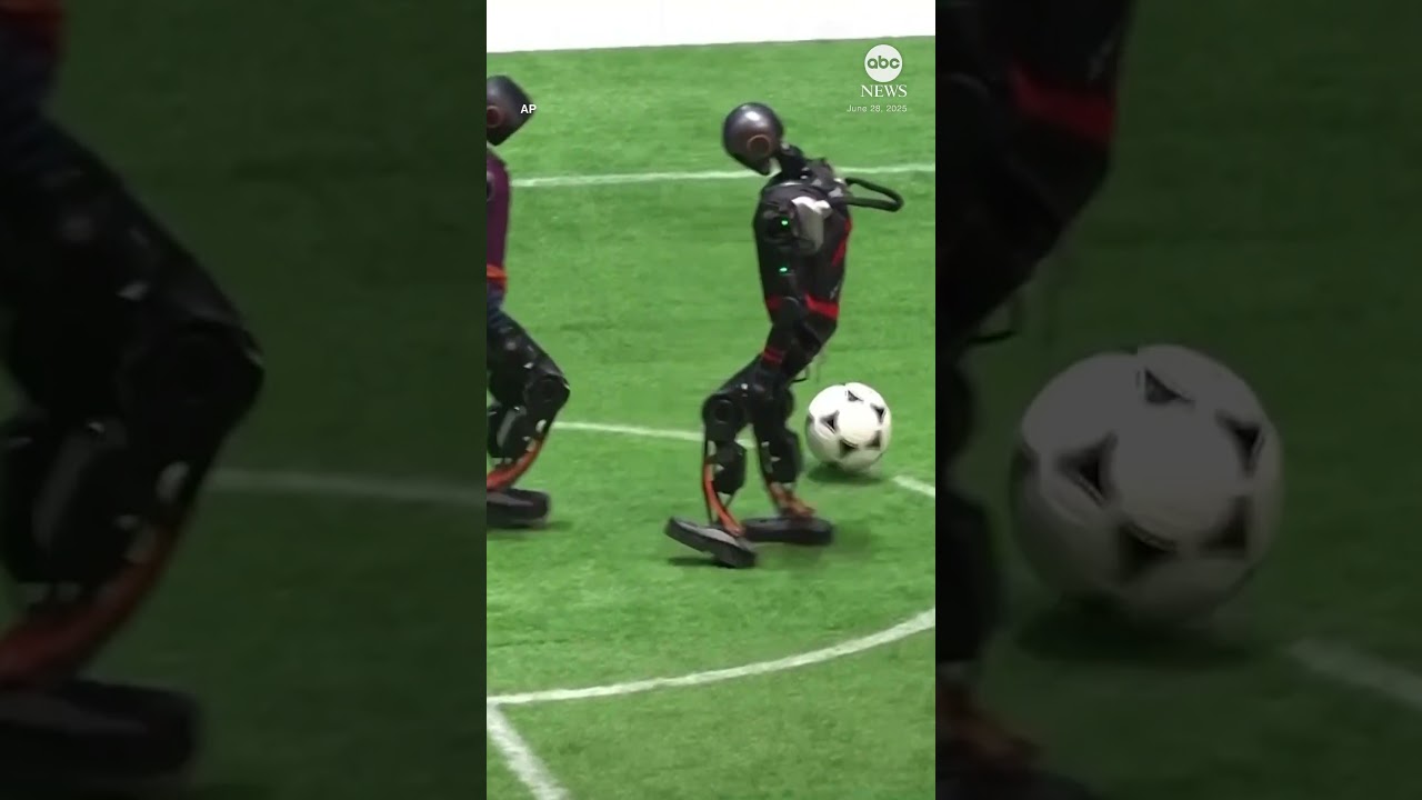Humanoid robots face off in AI-powered soccer tournament in China