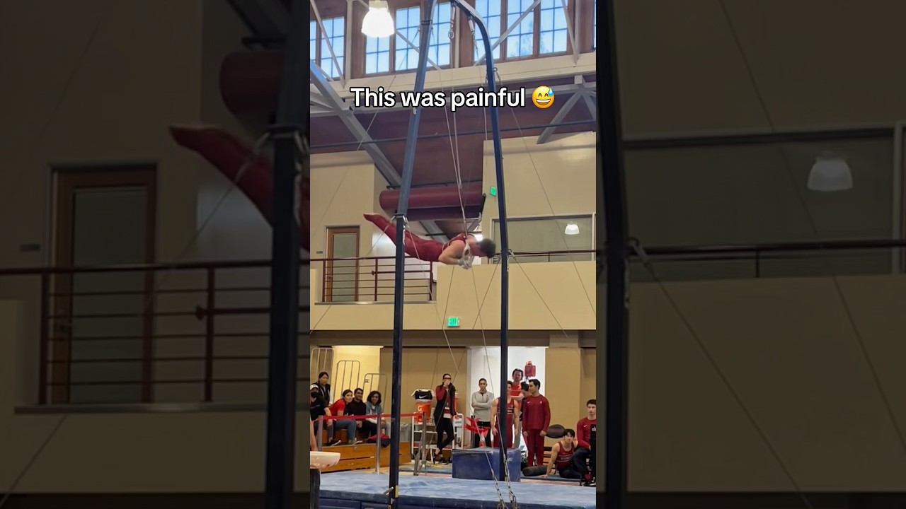 I only bled a little 😅 #gymnastics #gymnast #sports #olympics #olympic #rings #fails #fail #stick