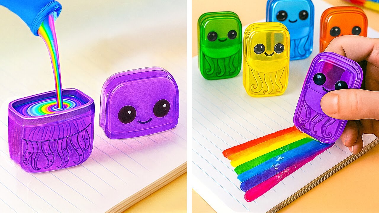 I TURNED MY SCHOOL SUPPLIES INTO SQUISHIES! 🤯 And They’re Actually So Cool! Genius DIY Ideas!