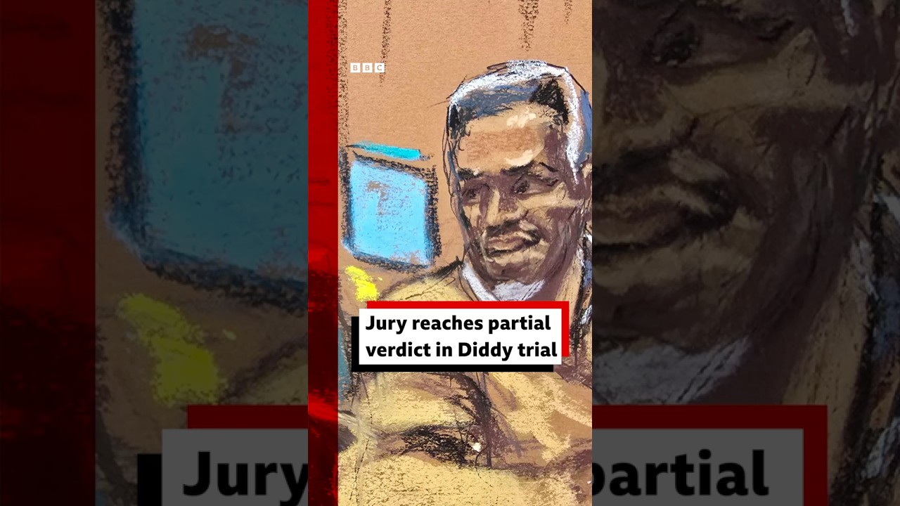 Jury told to keep deliberating after partial verdict in Diddy trial. #DiddyTrial #BBCNews