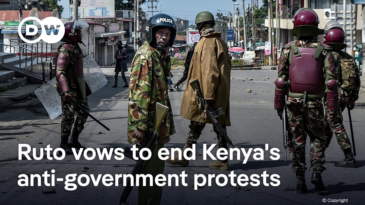 Kenya’s President tells police to shoot looters, arsonists ‘in the leg’ amid protests | DW News