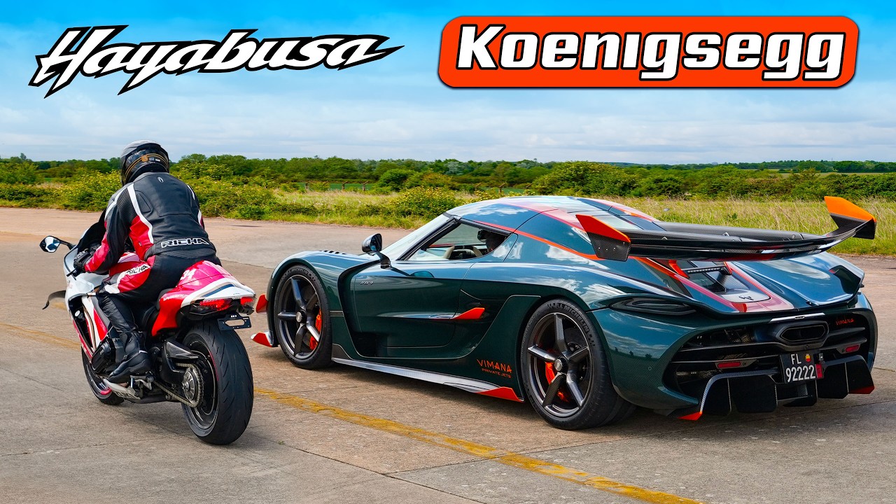 Koenigsegg Jesko v Tuned Hayabusa: DRAG RACE