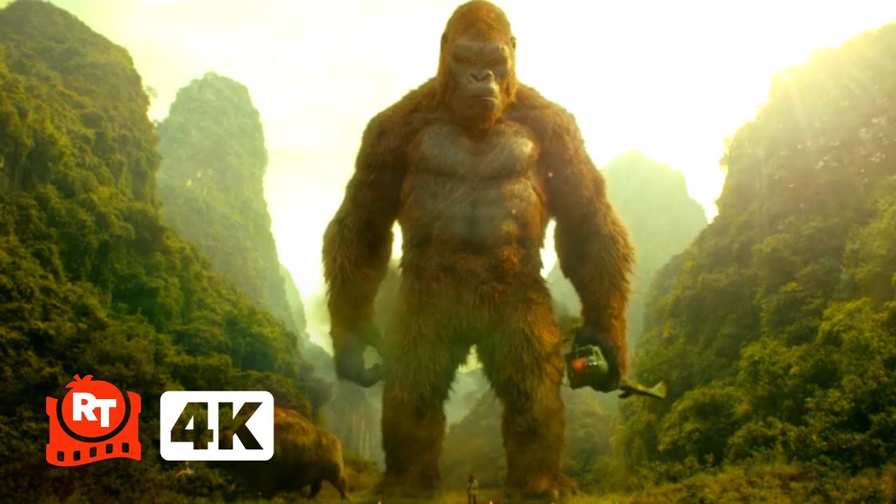 Kong: Skull Island (2017) 4K – Kong Saves a Giant Buffalo Scene | Movieclips